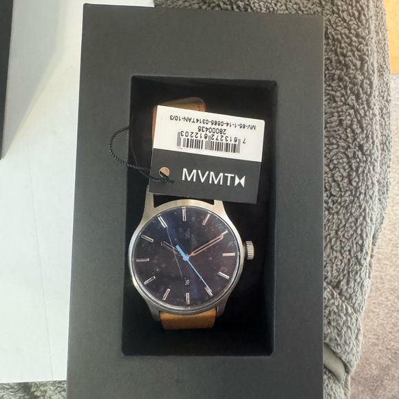 MVMT Navy Dial Tan Leather Watch - Picture 2 of 2
